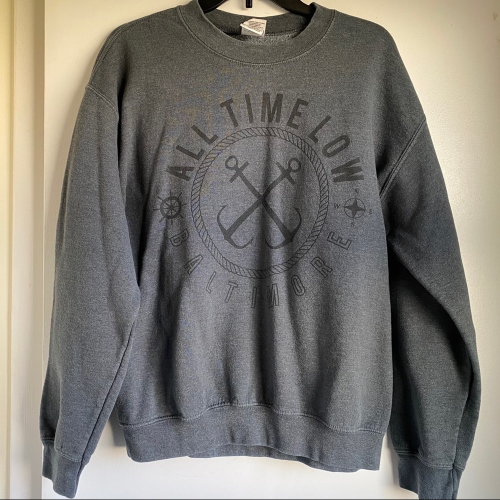 All Time Low Crewneck Sweatshirt EUC